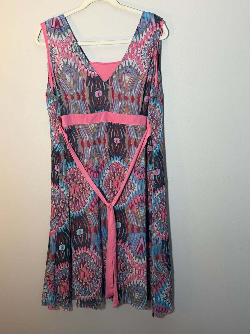 Dynashape Sleeveless Abstract Print Dress Size XL